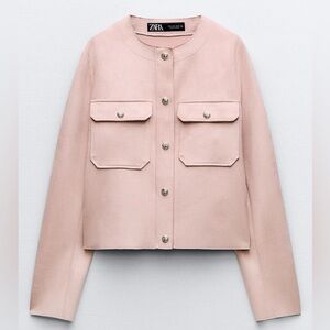 Zara Faux Suede Short Jacket